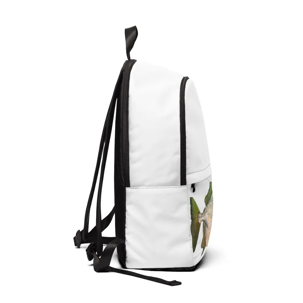 Silver Fish with Specs Unisex Fabric Backpack