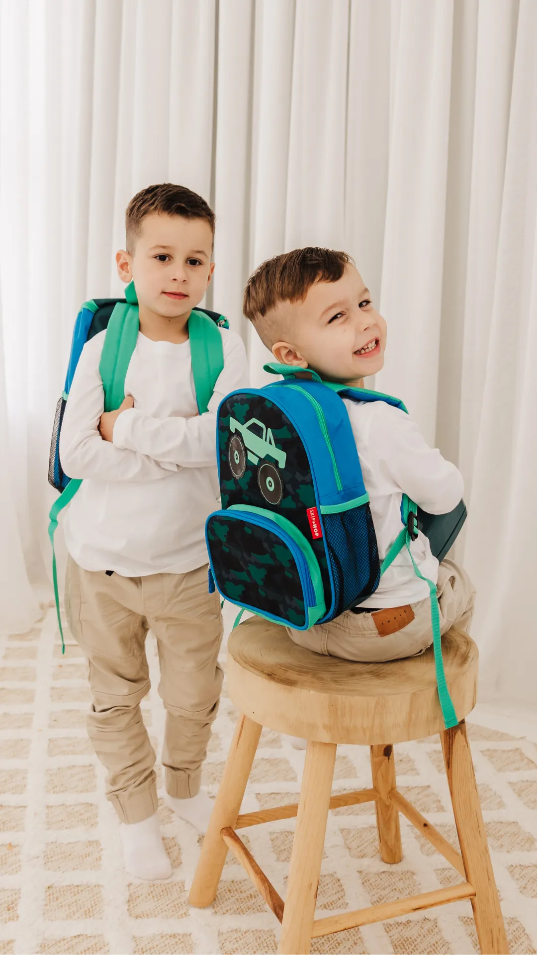 Skip Hop Spark Style Little Kid Backpack- Truck