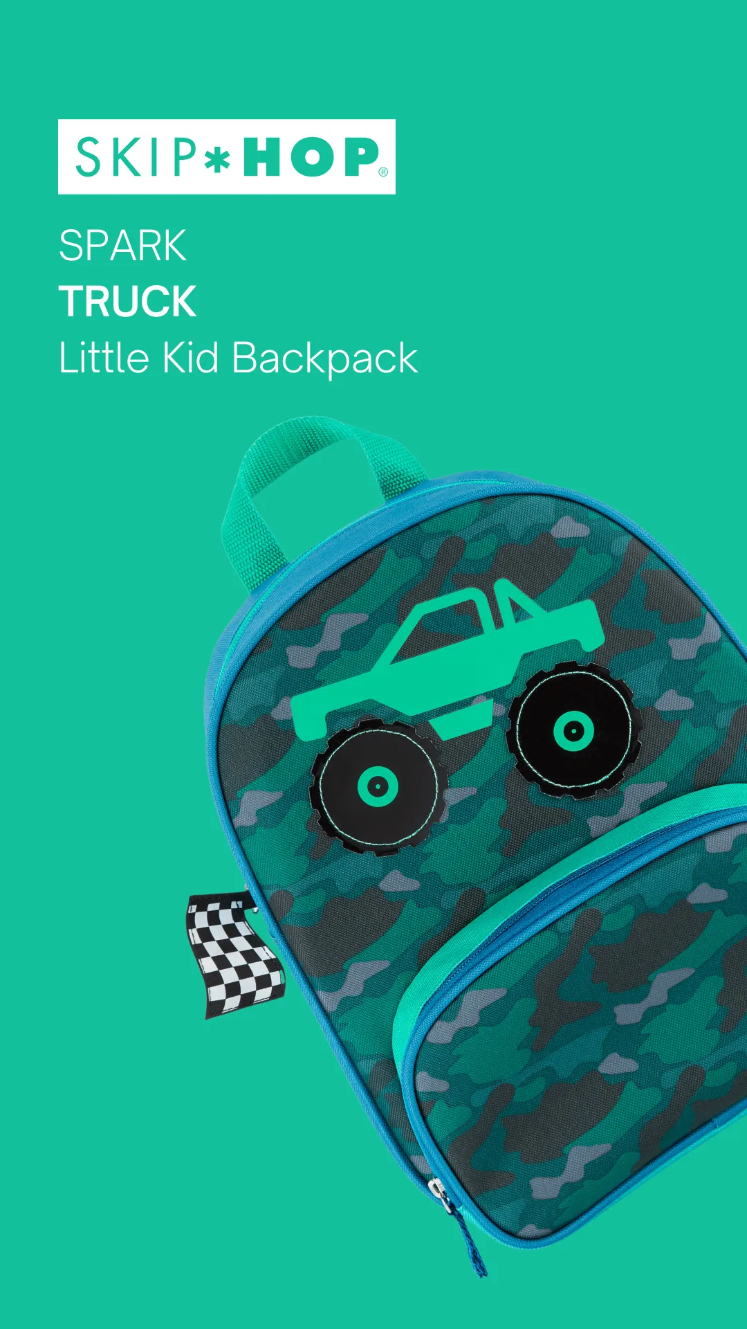 Skip Hop Spark Style Little Kid Backpack- Truck