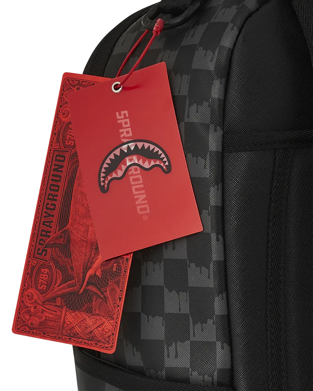 Sprayground Hangover Grey Drip Check DLXSV Backpack