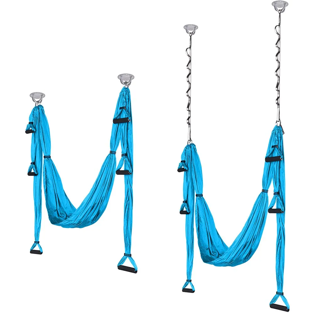 TheLAShop Yoga Aerial Trapeze Yoga Hammock with Heavy Duty Ceiling Hooks