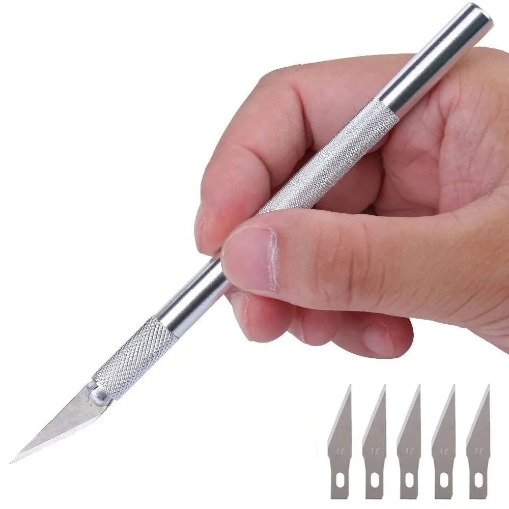 Themisto AP-C05 Precision Pen Knife with 5 Blades Interchangeable Sharp Blades (Pack of 2)