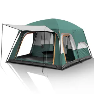 timeless Tents for Camping 8-12 Person, Camping Tent Waterproof & Windproof 3 Seasons, Large Family Tent with 3 Rooms, Easy Setup Backpacking Tent w/Full-Covered Rainfly, Divided Curtains & Vestibule