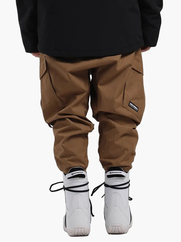 unisex coffee Waterproof, warm, loose, thin, breathable and wear-resistant hip-hop double-board snowboard pants