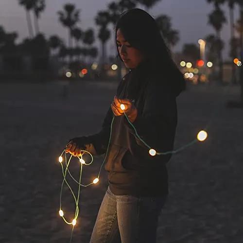 Waterproof Portable Solar String Lights with Phone Charger