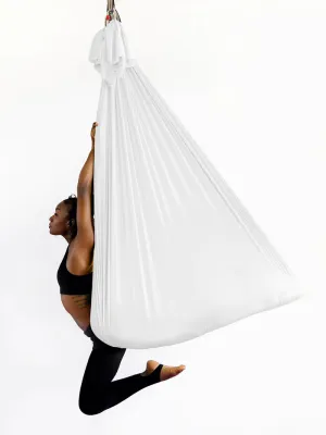 White Low Stretch Yoga Hammock Set   Rigging Equipment (USA Shipping Only)